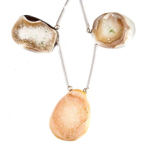 18-21mm Natural Color Drusy Bead Set of 3
