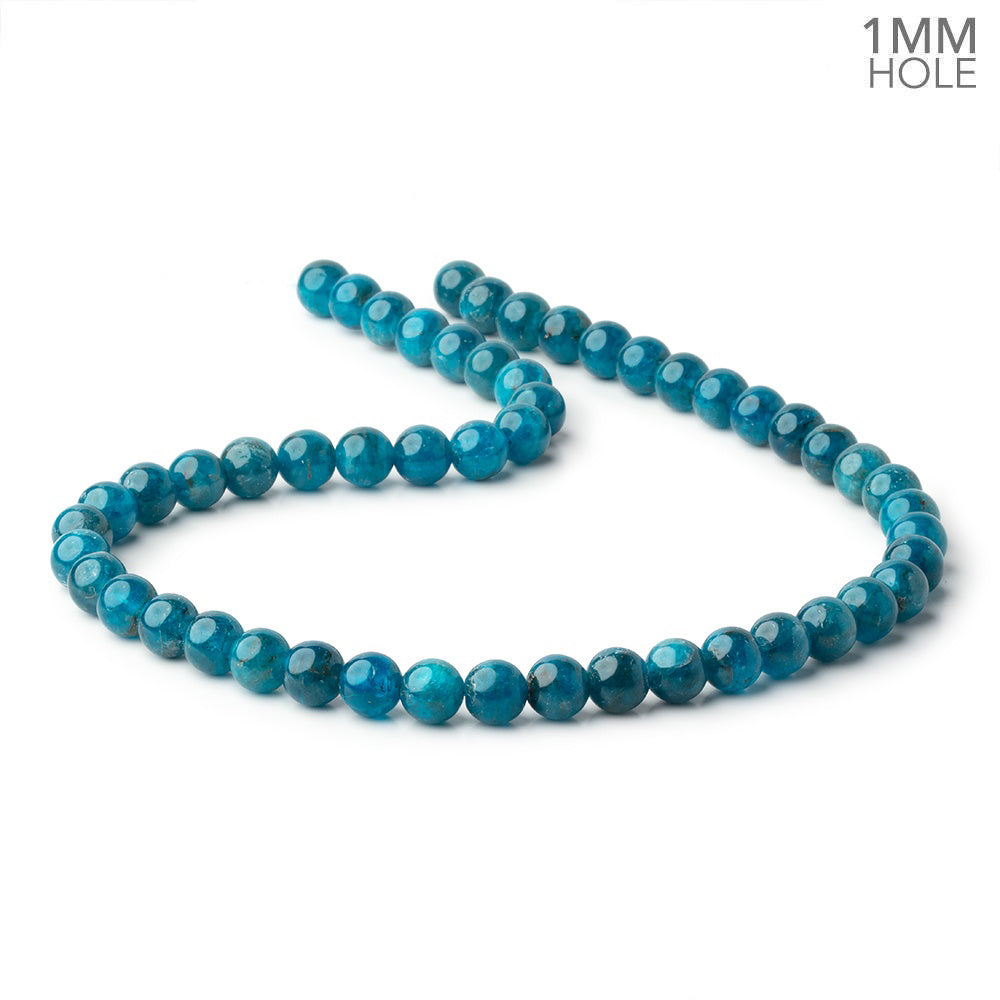 8mm Neon Apatite Plain Rounds 15.5 inch 51 beads A