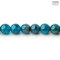 6mm Neon Apatite Plain Rounds 15.5 inch 66 beads 1mm Large Hole A