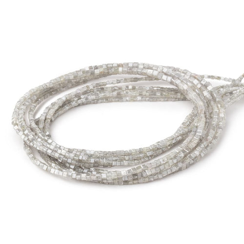 1-2mm Champagne Diamond Unfaceted Cube Beads 15 inch 250 pieces