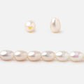 5x4mm Cream Large Hole Oval Freshwater Pearls 1.5mm drill hole 15 inch 64 pcs
