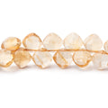6.5mm Citrine Top Drilled Faceted Pillow Beads 7.25 inch 49 pieces A