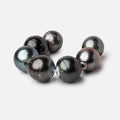 12-14mm Peacock Tahitian Large Hole Saltwater Pearls 3.5 inch 7 pieces