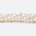 5.5x4mm Off White Oval Freshwater Pearl Beads 15.5 inch 69 pieces