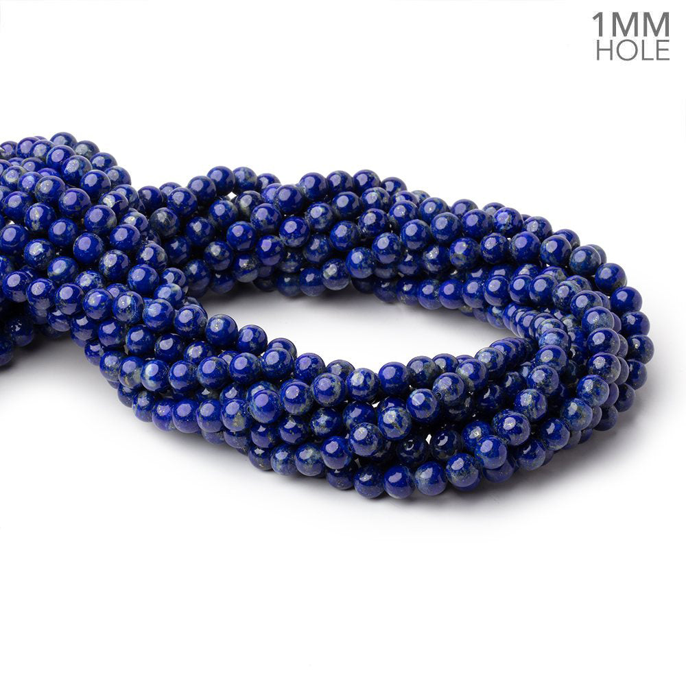6mm Lapis Lazuli Plain Round Beads 16 inch 68 pieces 1 mm Hole