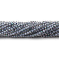 2mm Mystic Periwinkle Blue Topaz micro faceted rondelle beads 13 inch 180 pieces