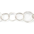 18mm and 22mm Silver plated Brushed Round Link Chain by the foot