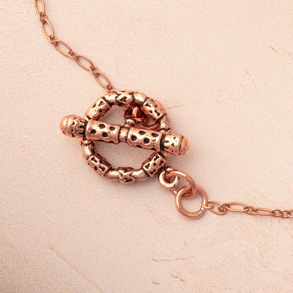 18mm Copper Round Toggle with Bamboo 1 piece