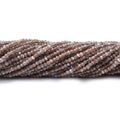 1.8mm Grey and Brown Moonstone Micro Faceted rondelle beads 13 inch 225 pieces AAA