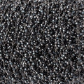 1.8mm Hematite micro faceted round Black Gold Dangling Chain by the foot