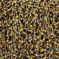 1.8mm Hematite micro faceted round Gold Dangling Chain by the foot