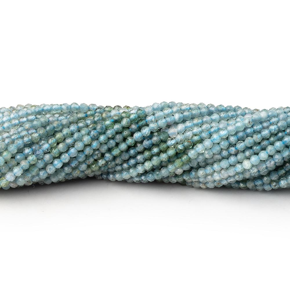 1.8mm Indicolite Tourmaline Micro Faceted Round Beads 12.5 inch 186 pieces