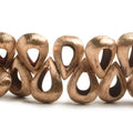 18x12mm Copper Brushed Pear with Center Void 8 inch 33 pcs