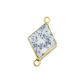 18x12mm Vermeil Bezel Dendritic Opal Kite Connector 1 piece