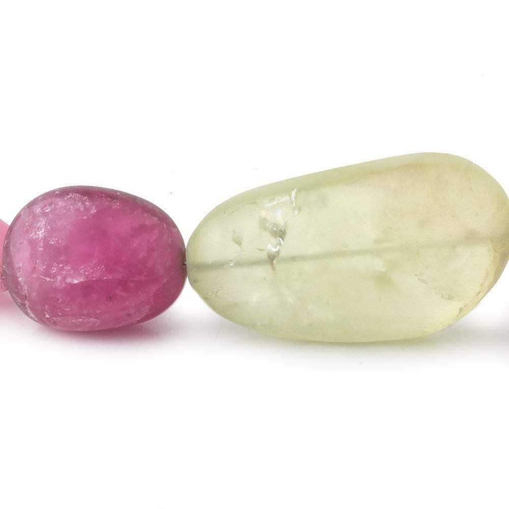 18x14-33x19mm Matte Afghani Tourmaline plain nugget beads 19 inch 23 pcs AA