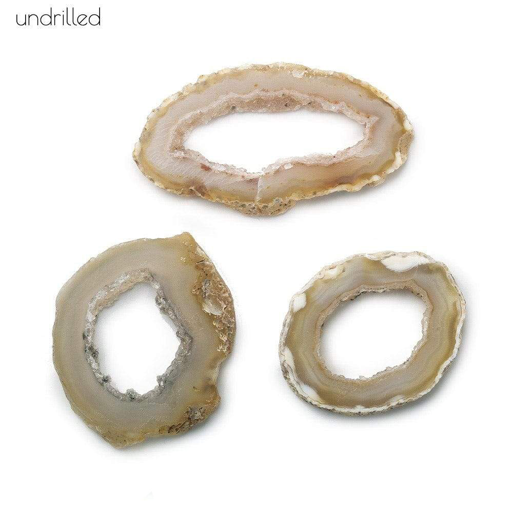 32x26mm Golden Chalcedony Occo Agate Slice Bead 1 piece