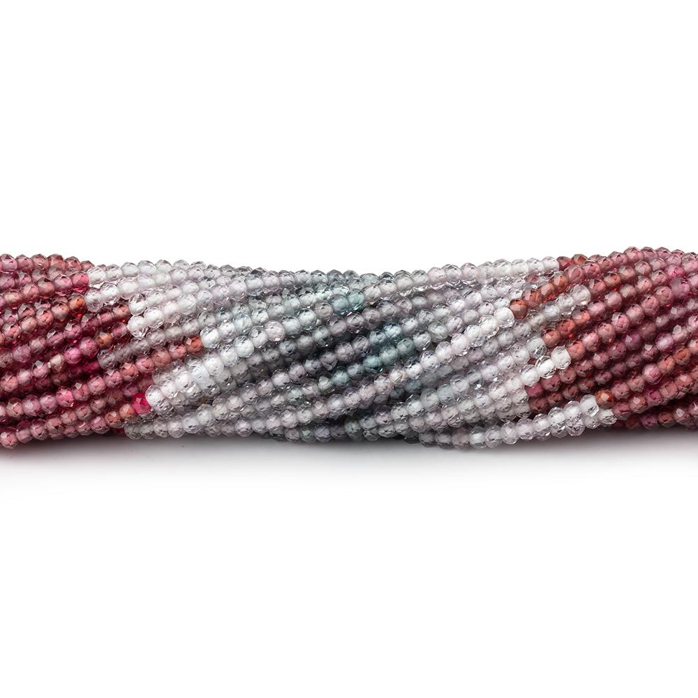 2mm Multi Color Spinel Micro Faceted Round Beads 12 inch 180 pieces AA