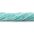 2.2mm Amazonite microfaceted round beads 13 inch 150 pieces