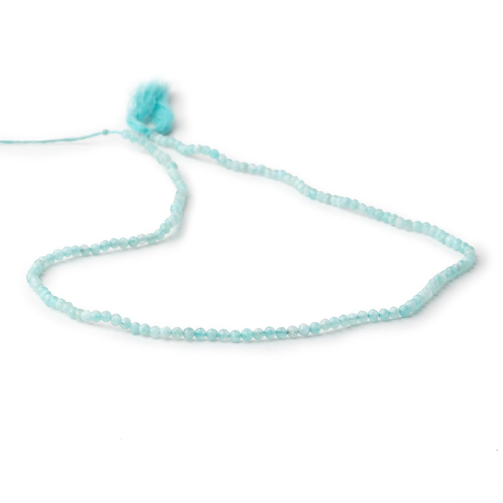 2.2mm Amazonite microfaceted round beads 13 inch 150 pieces