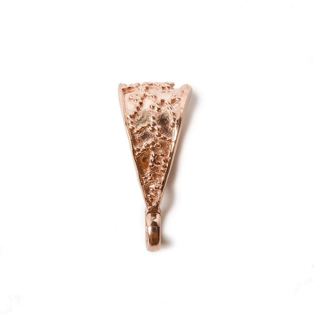19.5x9mm Rose Gold plated Copper Bail Miligrain Vine Design 1 pcs