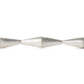 19x10mm Sterling Silver Plated Copper Brushed Cone 8 inch 12 pcs