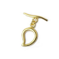 19x12mm Vermeil Toggle Paisley Design 1 piece