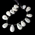 19x13-28x17mm Solar Quartz Faceted Pear Beads 8 inch 13 pieces