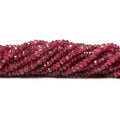 2-3mm Candy Apple Red Spinel faceted rondelle Beads 18 inch 295 pieces AAA