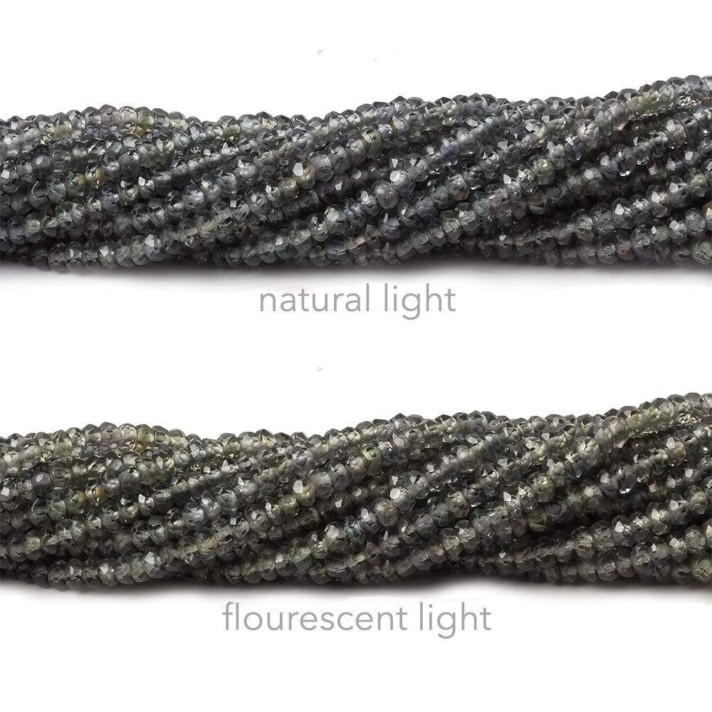 2-3mm Color Change Sapphire micro faceted rondelle beads 16 inch 250+ pieces