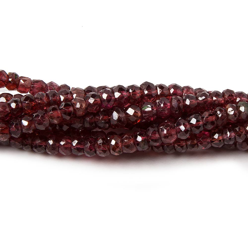 2-3mm Candy Apple Red Spinel faceted rondelle Beads 16 inch 220 pieces
