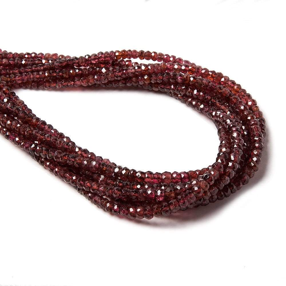 2-3mm Candy Apple Red Spinel faceted rondelle Beads 16 inch 220 pieces