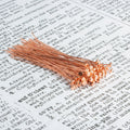 2 inch length Copper Headpin with flat circular head, 28 Gauge 22 pcs per bag
