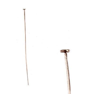 2" length Rose Gold Disc Headpin  26 Gauge Wire 10 pieces per Bag