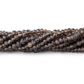 4mm Smoky Quartz Faceted Rondelles 13.5 inch 135 beads with 1mm Large Hole