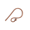 20mm Copper Fishhook Earwire with Ball, 10 pieces