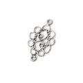 20x12mm Sterling Silver Oval Scroll - Spacer Chandelier Set of 2
