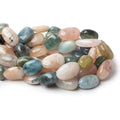 20x14-23x14mm Multi Beryl straight drilled plain nuggets 16 inch 17 beads