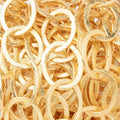 20x17mm 22kt Gold plated Brushed Oval Link Chain