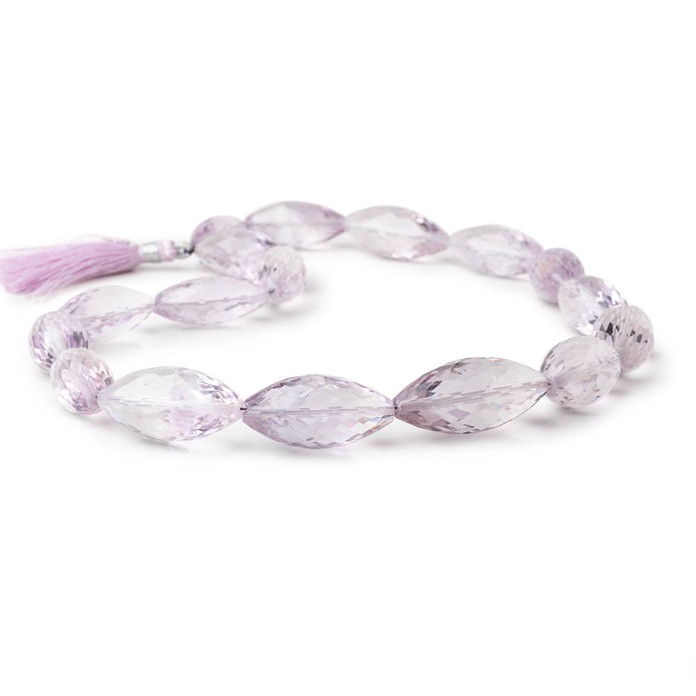 19x8-30x13mm Pink Amethyst Faceted Marquise Beads 16 inch 18 pieces