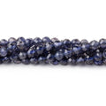 4mm Iolite Micro-faceted round beads 12.5 inch 78 pieces