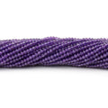2mm Amethyst micro faceted rondelle beads 12.5 inch 220 pieces AAA