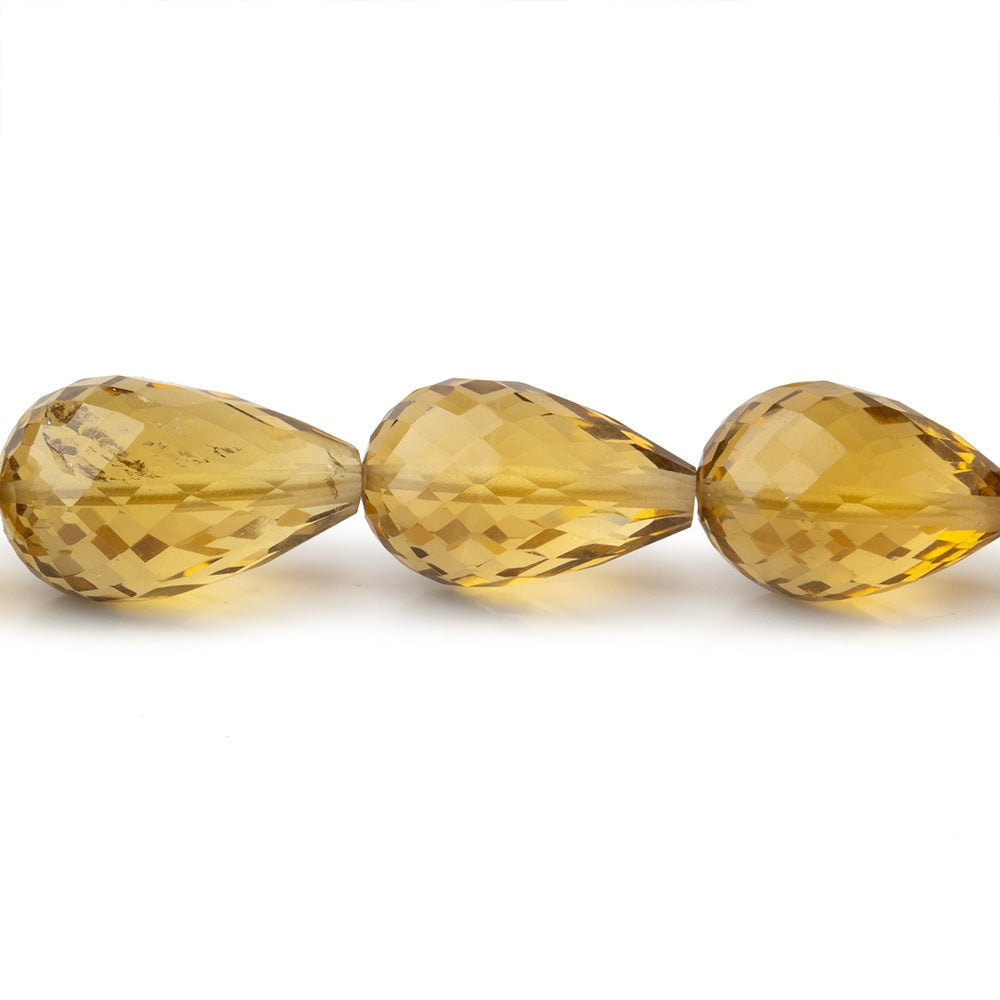 8x10-10x15mm Whiskey Quartz Straight Drill Faceted Tear Drop 16 inch 33 Beads
