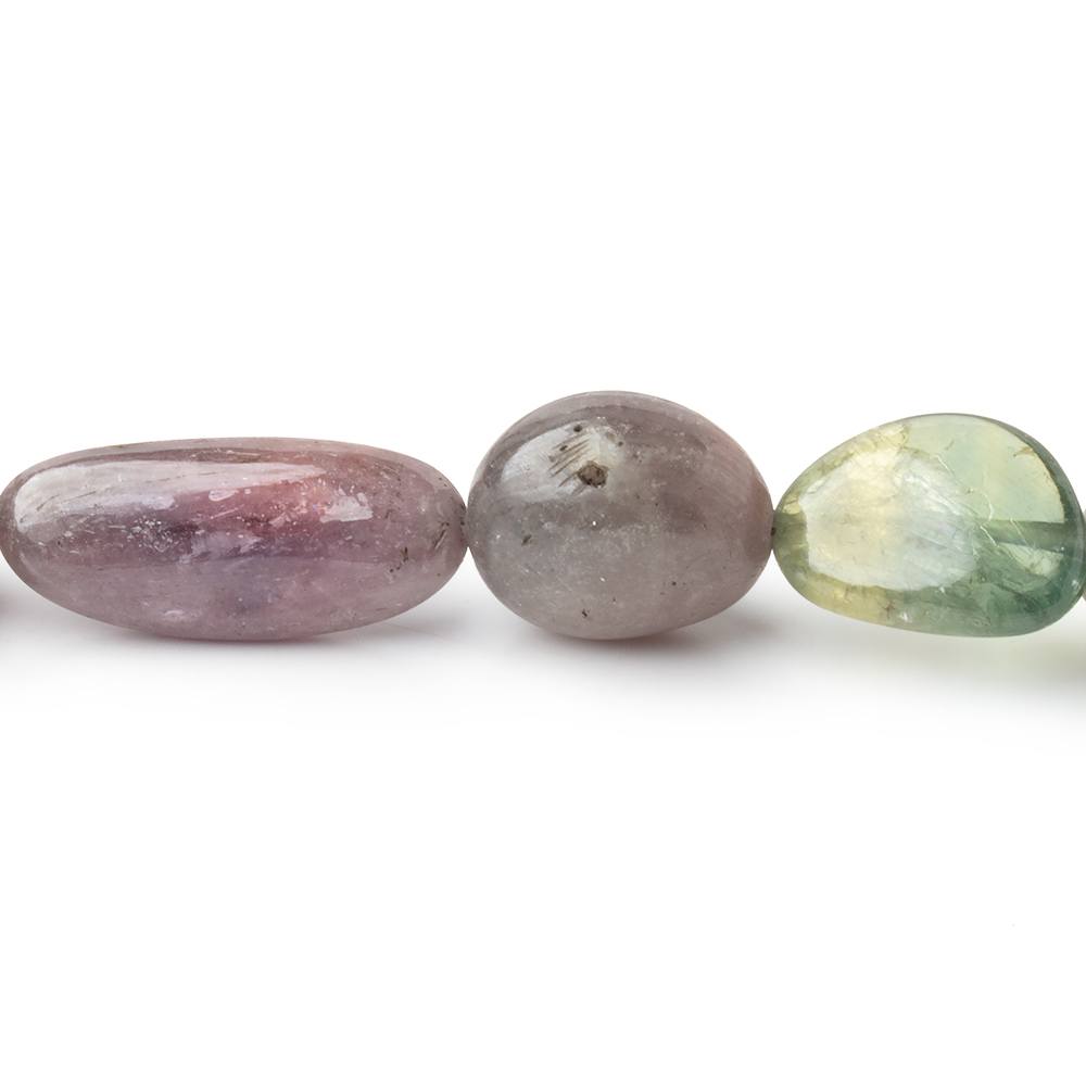 11x9-14x12mm Multi Color Sapphire Plain Nuggets 18 inch 34 Beads A