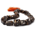 21x14-26x16mm Chocolate Tourmaline Straight Drill Natural Crystal 15 Beads