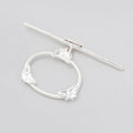 21x24mm Sterling Silver Oval Butterfly Toggle 1 piece
