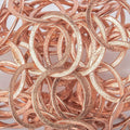 22mm & 20mm Rose Gold plated Brushed Oval and Circle Link Chain