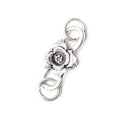 22x8mm Antiqued Sterling Silver Elongated Flower S Hook 1 Findings