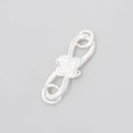 22x8mm Sterling Silver S Hook with Flower 1 piece