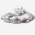 23x12x30-23x10x34mm White Rose' Souffle Freshwater Pearls 16 inch 13 pieces