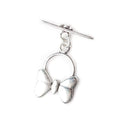 23x15mm Sterling Silver Toggle with Butterfly 1 Finding